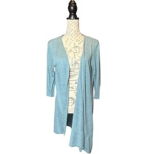 Rachel Zoe Light Blue Open Front Linen Cardigan Size Large